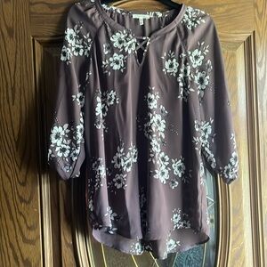 Maurice’s brown floral print. Size medium